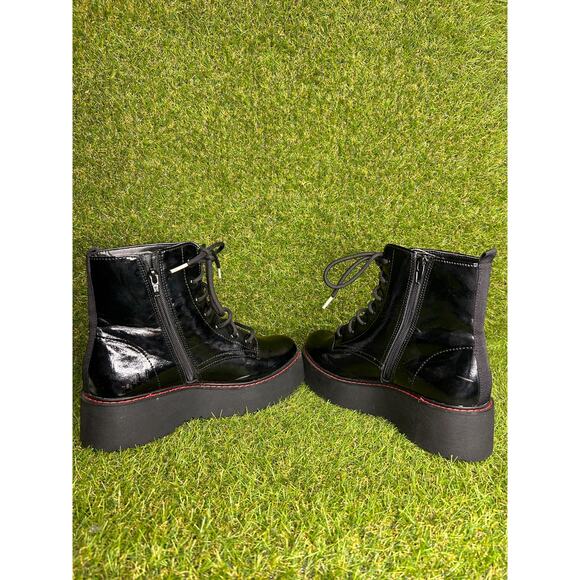 Steve Madden Cool Planet Kreed Patent Leather Platform Zipper Boot 8.5 - Picture 7 of 16